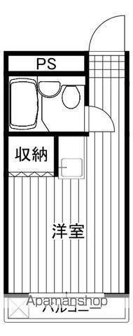 ラビアンローズ(ワンルーム/2階)の間取り写真