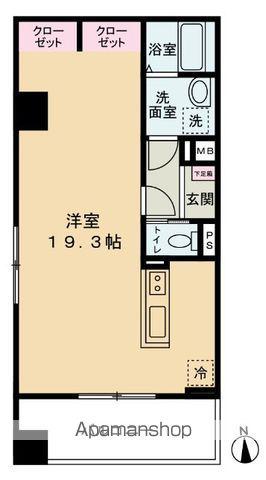 NIDO(ワンルーム/8階)の間取り写真