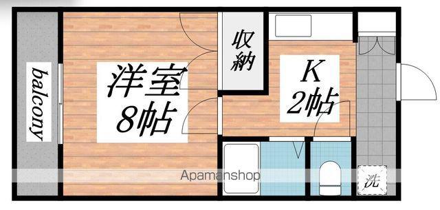 シングルス神栖(1K/3階)の間取り写真