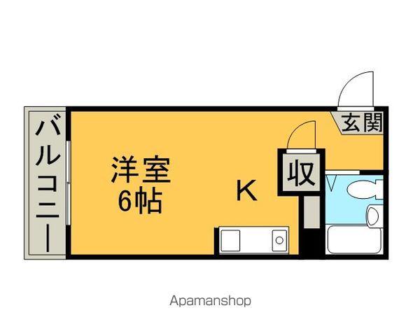 マンションAA(1K/5階)の間取り写真