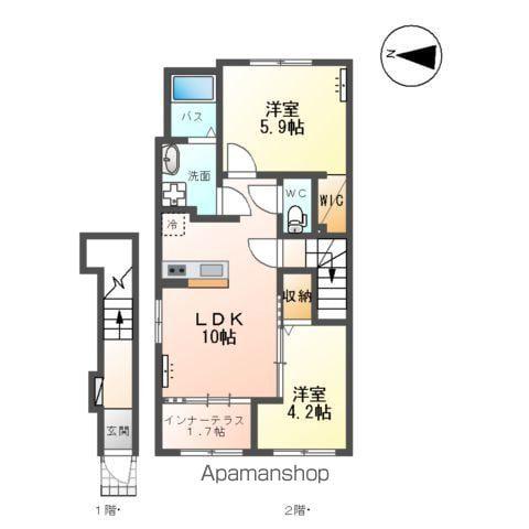 CONSOLAR(2LDK/2階)の間取り写真