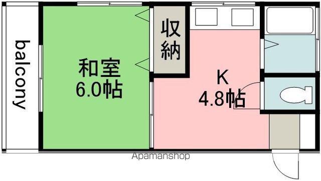 コーポキョウセイ(1K/2階)の間取り写真