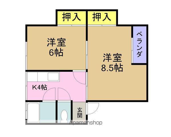 フローレスST(2K/2階)の間取り写真