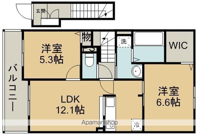 プレッソⅡ(2LDK/2階)の間取り写真