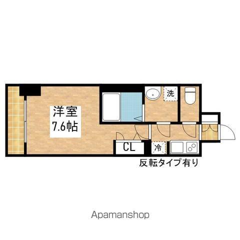 SーRESIDENCE葵1月中契約開始までAD3 ・FR2(1K/8階)の間取り写真