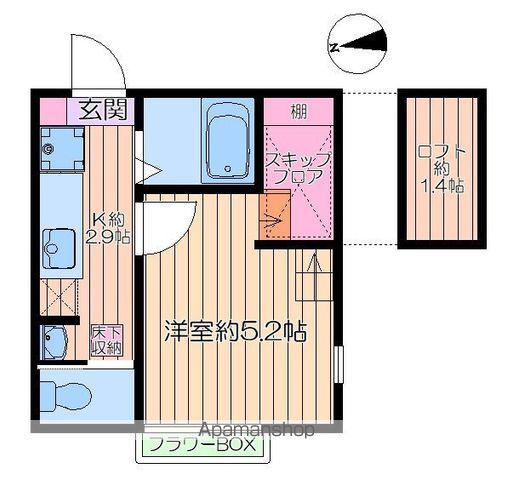 ラルーチェ(1K/1階)の間取り写真