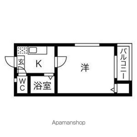 メゾンドトリアノン(1K/2階)の間取り写真
