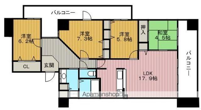 ヴェルジコリーナ(4LDK/2階)の間取り写真