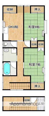 コバルト荘(2DK/2階)の間取り写真