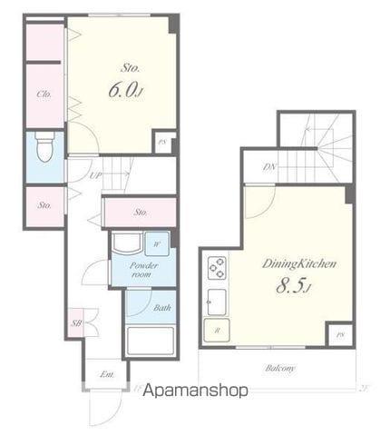 ホヌ オハマ(1DK/1階)の間取り写真