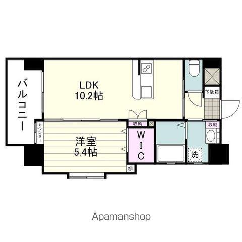 ネオアクシス加治屋町(1LDK/7階)の間取り写真