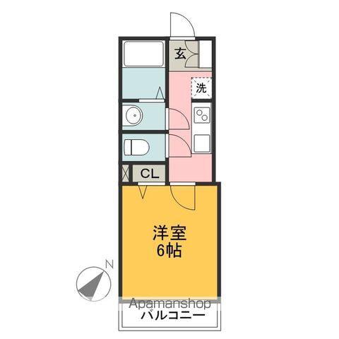 MARK DUO豊岡Ⅰ(1K/1階)の間取り写真