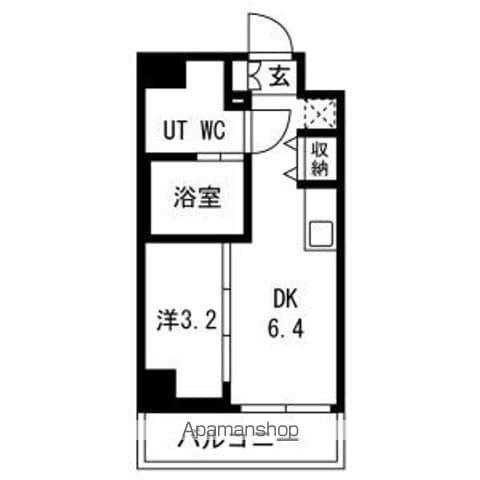 スパシエ幡ヶ谷(1LDK/3階)の間取り写真