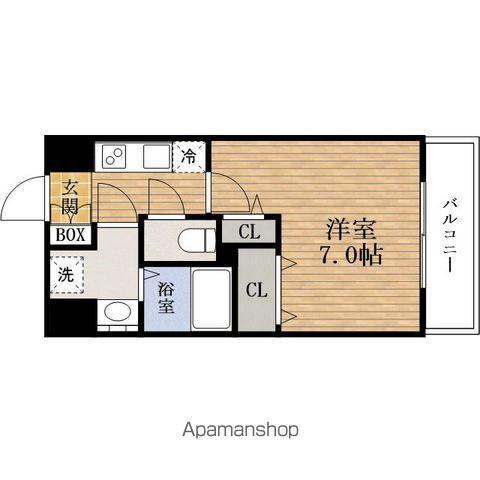 ラシーヌKAWARAYAMACHI(1K/12階)の間取り写真