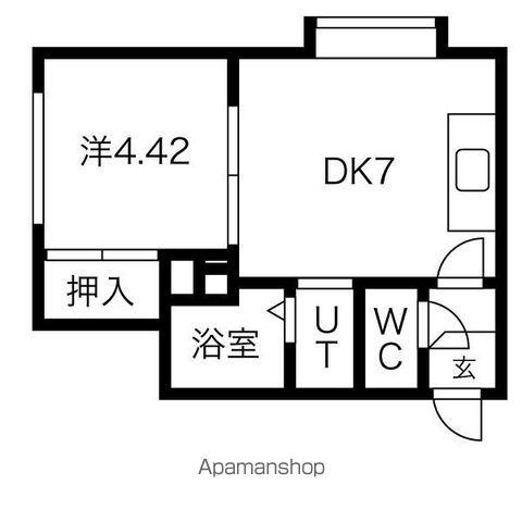 セントラルハイム(1DK/2階)の間取り写真