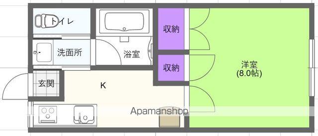 コーポ白鳥(1DK/1階)の間取り写真