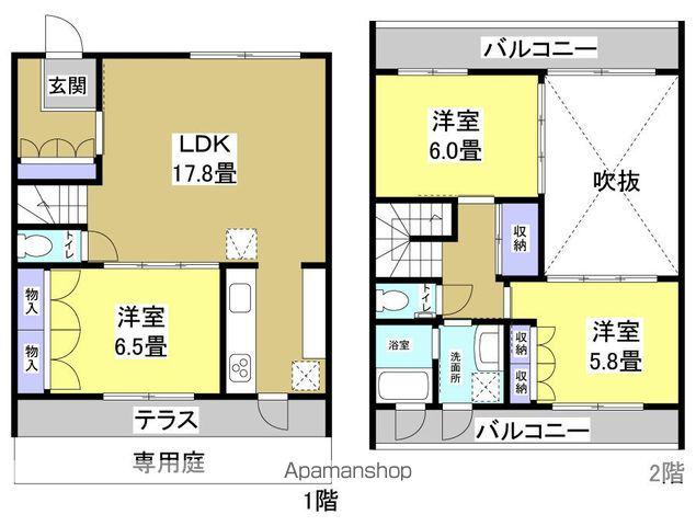ヒルサイドメゾン(3LDK)の間取り写真