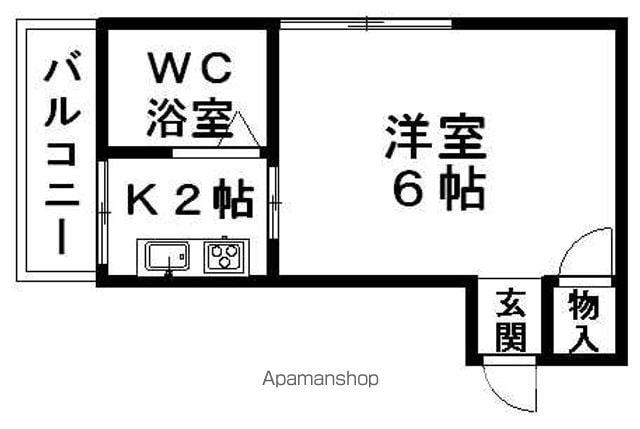 井上マンション(1K/4階)の間取り写真