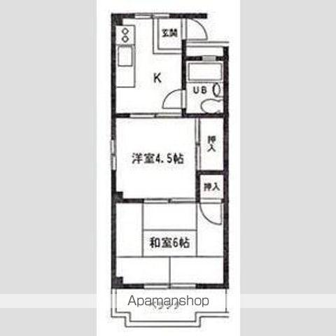 リバーサイドゆう(2K/2階)の間取り写真