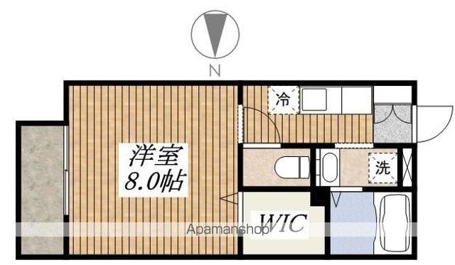 カルム国立(1K/2階)の間取り写真