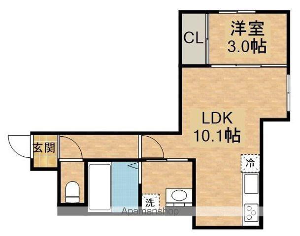 イオ・リアン日野(1LDK/2階)の間取り写真