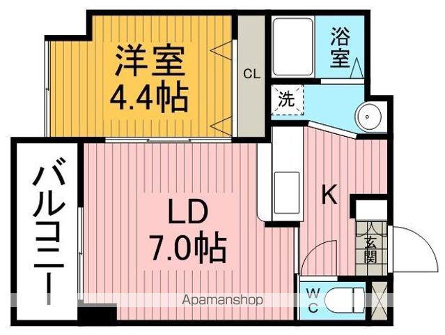S-FORT保田窪(1LDK/2階)の間取り写真