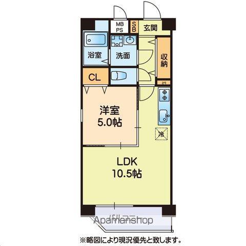 レインボーヒルズ(ワンルーム/9階)の間取り写真