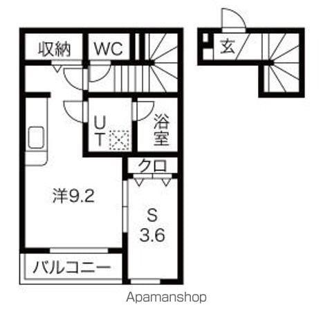 アイワテラス・アイワスクエア(1K/2階)の間取り写真