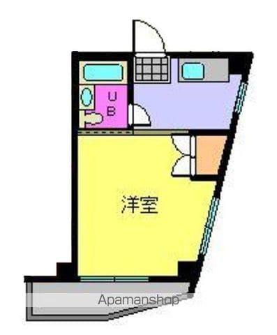 ハイツ浜(1K/1階)の間取り写真
