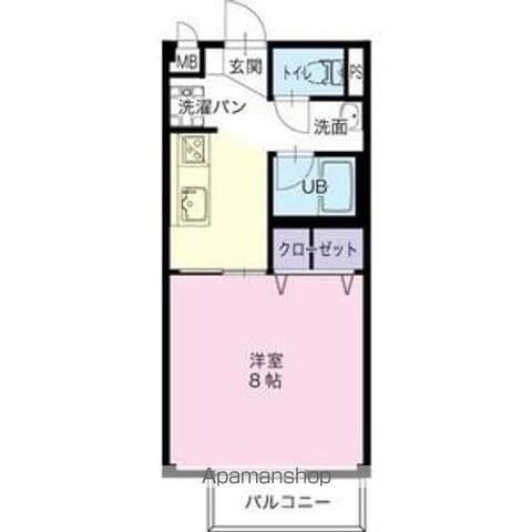 PRIMESTAGE(1K/2階)の間取り写真