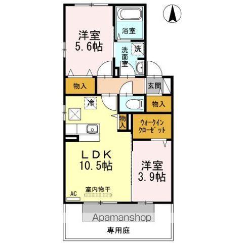 ラポールハピネス(2LDK/1階)の間取り写真