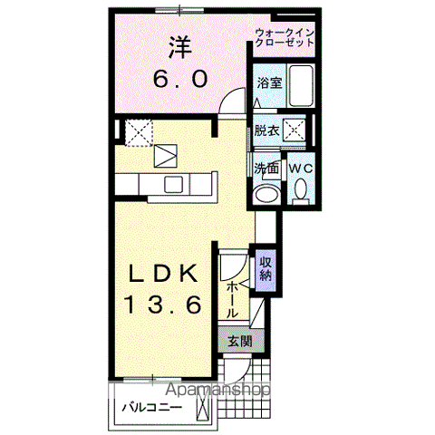サウザンドサニーⅡ(1LDK/1階)の間取り写真