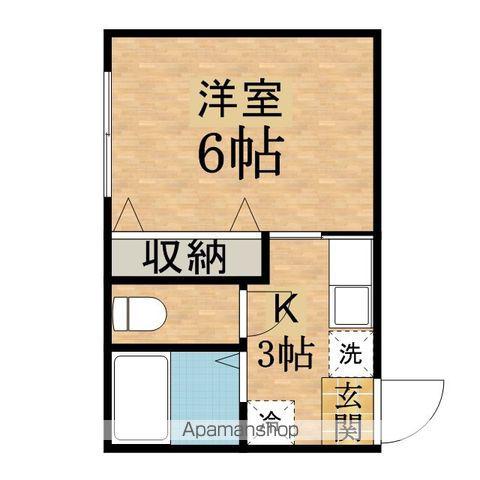 YART(1K/2階)の間取り写真