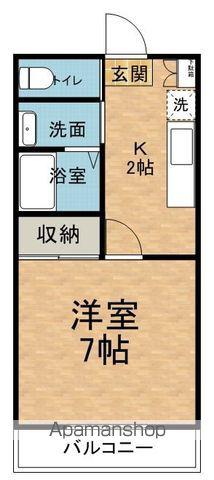 アビタシオン三郷(1K/1階)の間取り写真