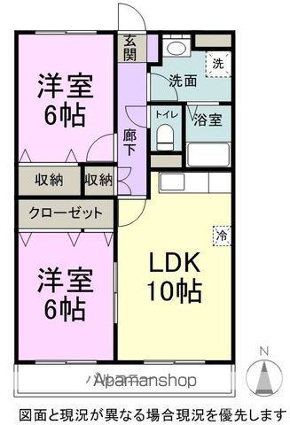 ソレイユコートS(2LDK/2階)の間取り写真