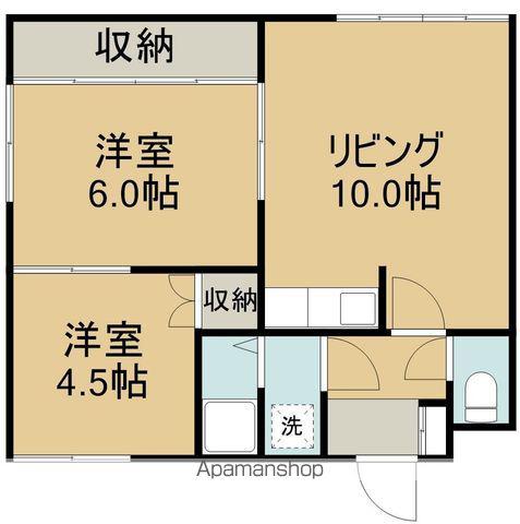 はらだ荘(2DK/1階)の間取り写真