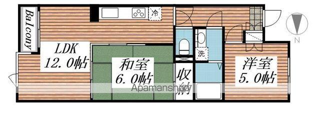 プレセランス郡山(2LDK/2階)の間取り写真