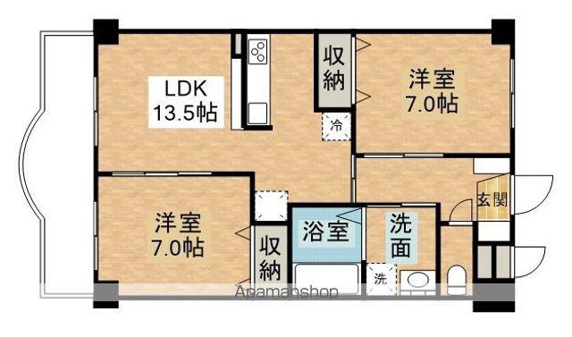 マーガレットA-2(2LDK/3階)の間取り写真