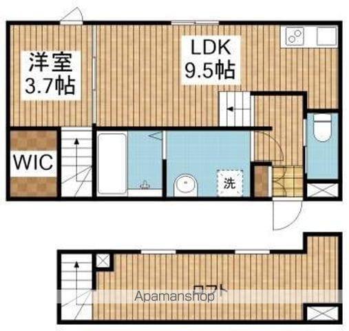 75APARTMENT.東明 S(1LDK/2階)の間取り写真