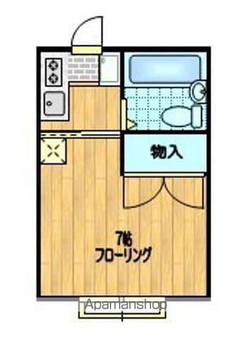 コーポラス栄光(1K/1階)の間取り写真