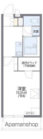 レオパレスNYOI Ⅲ(1K/1階)の間取り写真