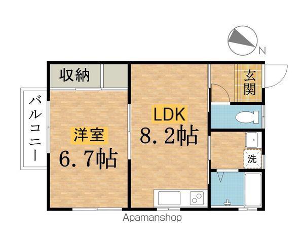 マーガレットテラス(1LDK/2階)の間取り写真