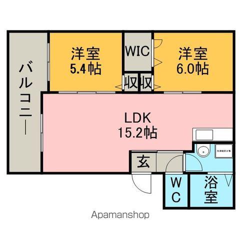 エル パティオAB(2LDK/1階)の間取り写真