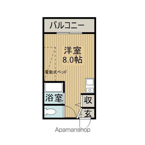 鹿児島本線 西牟田駅 徒歩14分 3階建 築32年(ワンルーム/2階)の間取り写真