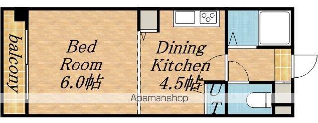 サポナール円山(1DK/6階)の間取り写真