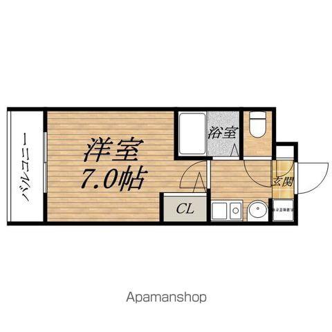 ESREAD上本町北(1K/6階)の間取り写真
