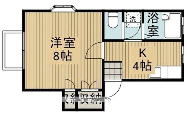 ハウスモンブラン(1K/2階)の間取り写真