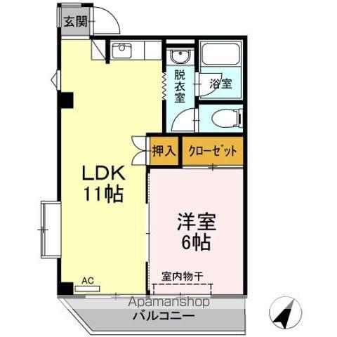 グレンジハイツ(1LDK/3階)の間取り写真
