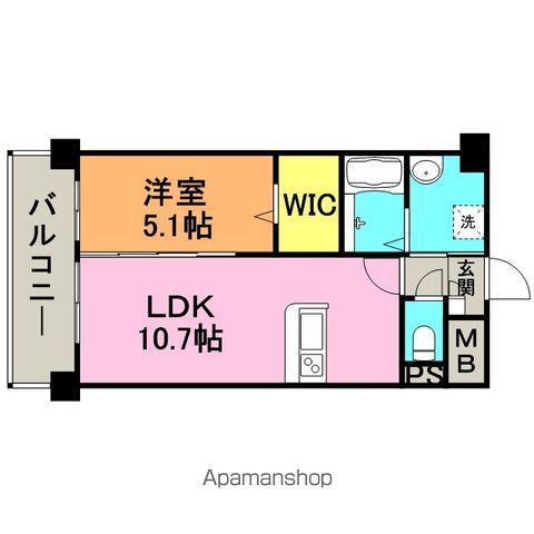 グランドシャトー花畑T・S(1LDK/2階)の間取り写真
