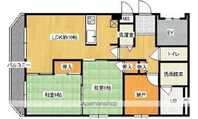 パレス材木町(2SLDK/3階)の間取り写真